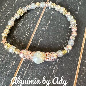 Moonstone and gold bracelet